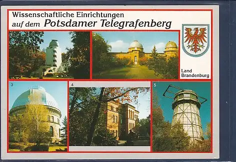 [Ansichtskarte] AK Wissenschaftliche Einrichtungen auf dem Potsdamer Telegrafenberg 5.Ansichten Einsteinturm - Großer Refraktor 2000. 