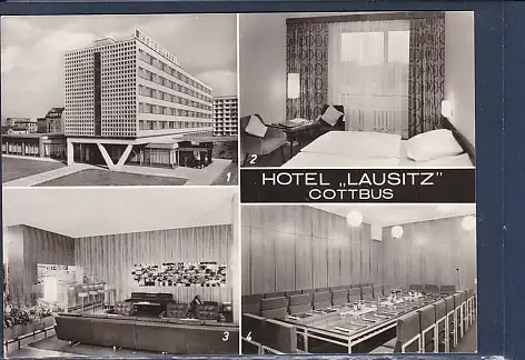 [Ansichtskarte] AK Hotel Lausitz Cottbus 4.Ansichten 1974. 