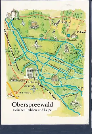 [Ansichtskarte] AK Oberspreewald zwischen Lübben und Leipe 1988. 