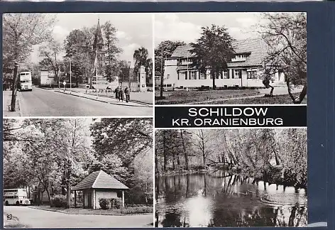 [Ansichtskarte] AK Schildow Kr. Oranienburg 4.Ansichten Dorfaue - Jugendherberge - Am Pilz 1981. 