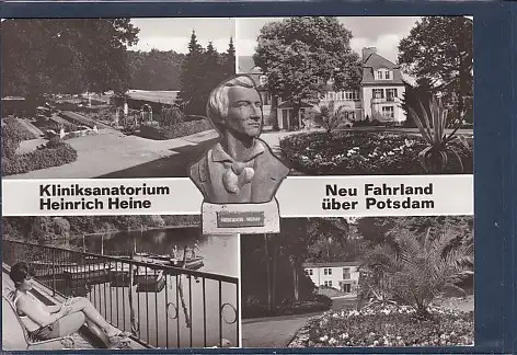[Ansichtskarte] AK Kliniksanatorium Heinrich Heine Neu Fahrland über Potsdam 4.Ansichten Haupthaus - Waldhaus 1980. 