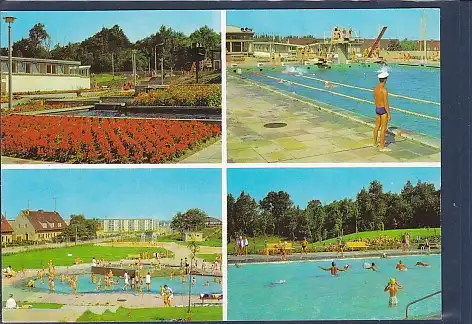 [Ansichtskarte] AK Brandenburg ( Havel) Volksbad Marienberg 4.Ansichten 1976. 