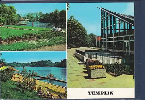 [Ansichtskarte] AK Templin 3.Ansichten FDGB Badestrand am Lübbesee - FDGB Erholungsheim Salvador Allende 1979. 