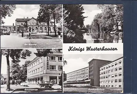 [Ansichtskarte] AK Königs Wusterhausen 4.Ansichten Am Bahnhof - Bahnhofstraße - Kreiskrankenhaus 1981. 