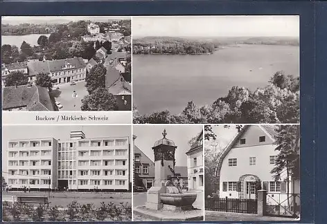 [Ansichtskarte] AK Buckow / Märkische Schweiz 5.Ansichten Sanatorium Waldfrieden - Brecht Weigel Haus - FDGB Erholungsheim Theodor Fontane 1979. 