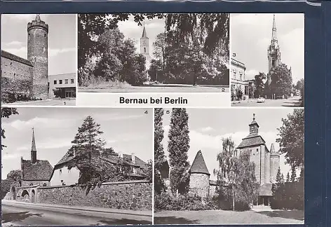 [Ansichtskarte] AK Bernau bei Berlin 5.Ansichten Steintor - St. Georgenhospital - Stadtmauer am Steintor 1990. 