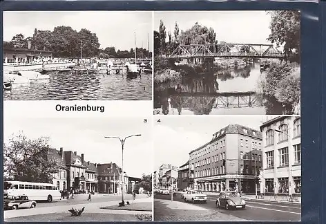 [Ansichtskarte] AK Oranienburg 4.Ansichten Gaststätte am Lehnitzsee - Bahnhof - Straße des Friedens 1989. 