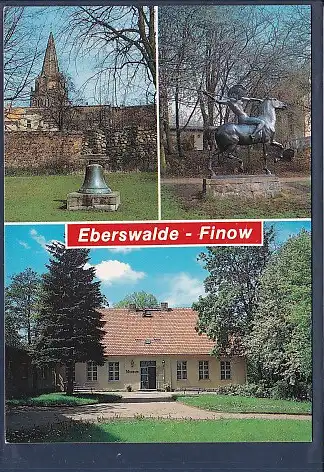[Ansichtskarte] AK Eberswalde Finow 3.Ansichten Barbara Glocke - Amazone - Stadt u. Kreismuseum 1990. 
