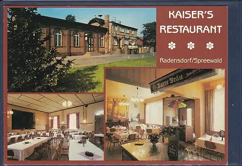 [Ansichtskarte] AK Kaisers Restaurant Radensdorf Spreewald 3.Ansichten 2000. 