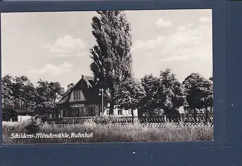 [Ansichtskarte] AK Schildow Mönchmühle Bahnhof 1962. 