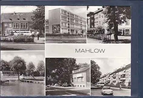 [Ansichtskarte] AK Mahlow 6.Ansichten Bahnhof - Herbert Tschäpe Oberschule - Krankenhaus 1978. 