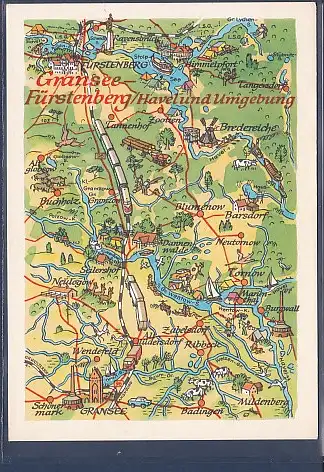 [Ansichtskarte] AK Karte Gransee - Fürstenberg / Havel und Umgebung 1976. 