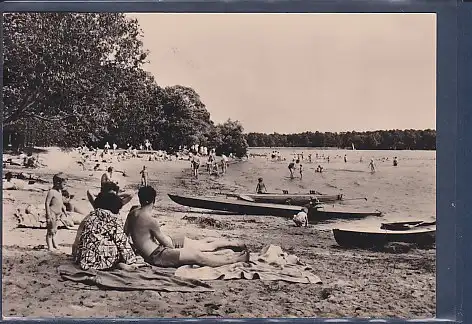 [Ansichtskarte] AK Badestrand am Restaurant Schmetterlingshorst 1963. 