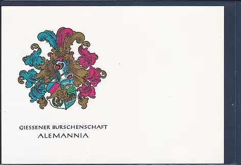 [Ansichtskarte] AK Giessener Burschenschaft Alemannia. 