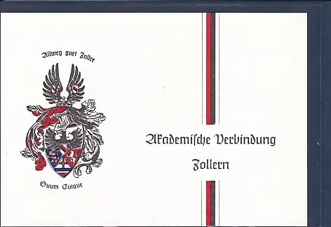 [Ansichtskarte] AK Akademische Verbindung Zollern Allweg guet Zollre Suum Tuique A.V. Zollern Wegesende 11 4400 Münster. 
