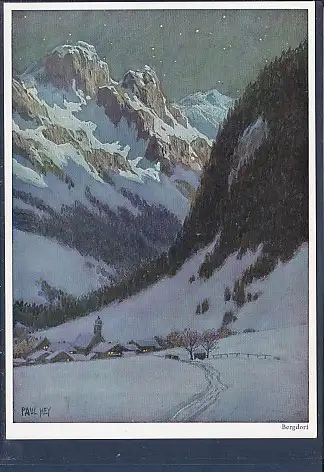 [Ansichtskarte] AK 6831 Paul Hey ( 1867-1952) Bergdorf 1958. 