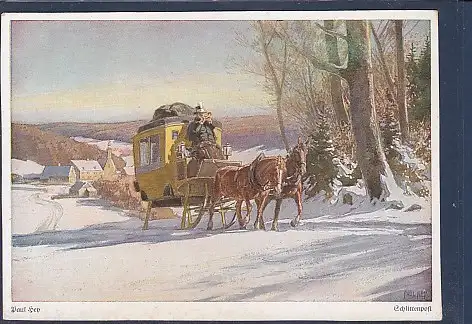 [Ansichtskarte] AK Paul Hey Schlittenpost 1960. 