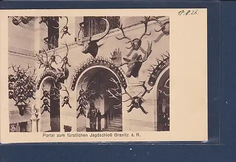 [Ansichtskarte] AK Portal zum fürstlichen Jagdschloß Granitz a. R. 1926. 