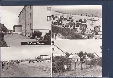 [Ansichtskarte] AK Gruß aus Neuhaus 4.Ansichten FDGB Erholungsheim Lebensfreude - Betriebsferienhäuser 1979. 