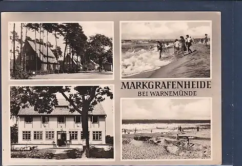 [Ansichtskarte] AK Markgrafenheide bei Warnemünde 4.Ansichten 1966. 