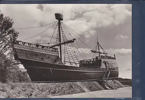 [Ansichtskarte] AK Saßnitz ( Rügen) Ortsteil Neu Mukran Piratenschiff 1974. 