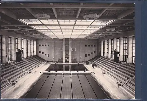 [Ansichtskarte] AK Rostock Schwimmhalle Neptun mit Sprungturm 1952. 