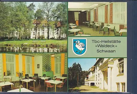 [Ansichtskarte] AK Tbc Heilstätte Waldeck Schwaan 4.Ansichten 1988. 