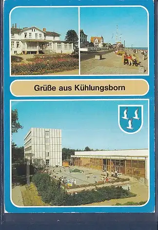 [Ansichtskarte] AK Grüße aus Kühlungsborn 3.Ansichten Ostsee Hotel Reisebüro der DDR - FDGB Erholungsheim Ernst Grube 1991. 