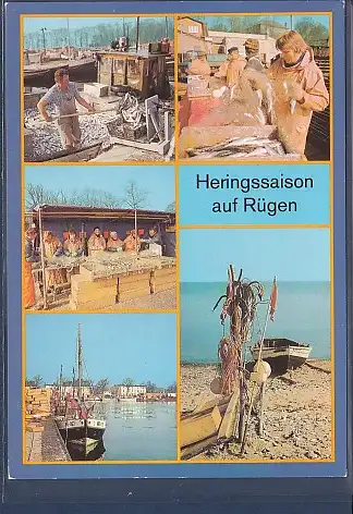 [Ansichtskarte] AK Heringssaison auf Rügen 5.Ansichten 1987. 