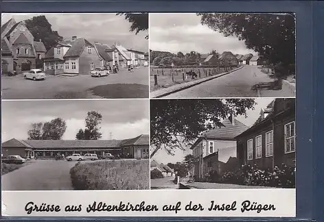 [Ansichtskarte] AK Grüsse aus Altenkirchen auf der Insel Rügen 4.Ansichten Max Reimann Straße - Konsum Landwarenhaus 1985. 