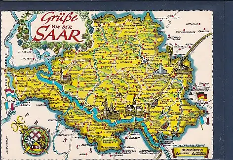 [Ansichtskarte] AK Karte Grüße von der Saar 1971. 