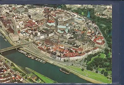 [Ansichtskarte] AK Bremen an der Weser Stadtzentrum Luftbild 1970. 