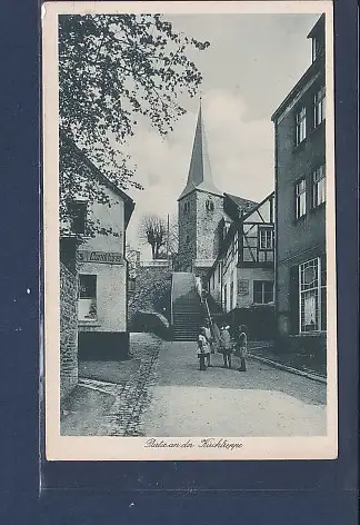 [Ansichtskarte] AK Partie an der Kirchtreppe ( Neuwied a. Rhein) 1930. 