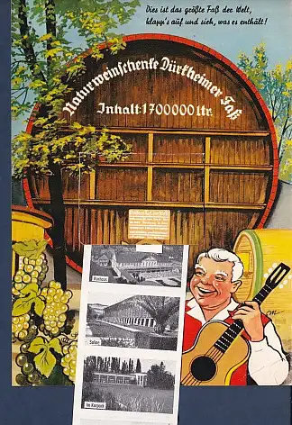 [Ansichtskarte] AK Liporello Naturweinschänke Dürkheimer Faß 10.Ansichten 1970. 