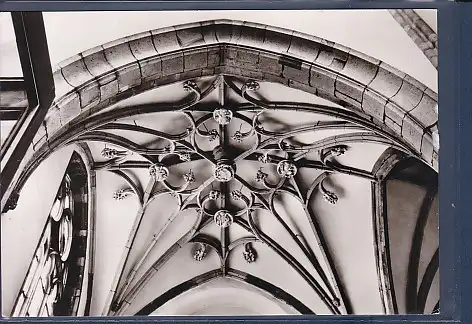 [Ansichtskarte] AK Evangelischer Willibrodidom in Wesel Gewölbe mit freihängendem Rippenwerk 1970. 