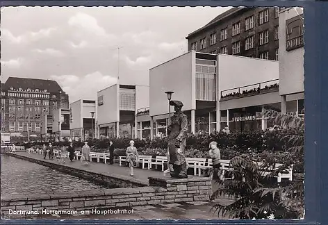 [Ansichtskarte] AK Dortmund Hüttenmann am Hauptbahnhof 1965. 