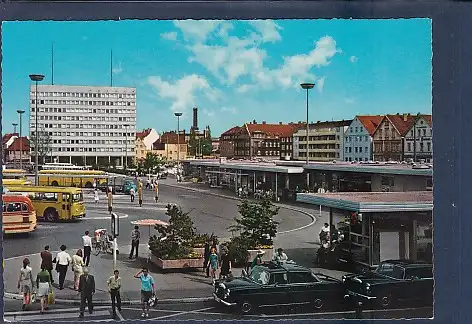 [Ansichtskarte] AK Bielefeld Kesselbrink mit Busbahnhof 1970. 