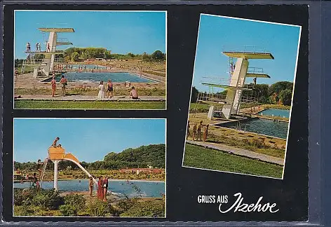 [Ansichtskarte] AK Gruß aus Itzehoe  3.Ansichten  Freibad Klosterbrunnen 1970. 