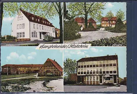 [Ansichtskarte] AK Bargteheide / Holstein 4.Ansichten Postamt - Kreissparkasse 1960. 