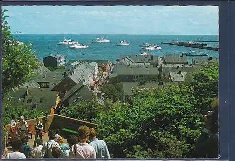 [Ansichtskarte] AK Helgoland Treppe vom Ober zum Unterland im Hintergrund die Seebäderschiffe auf der Reede 1970. 