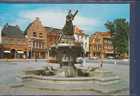 [Ansichtskarte] AK Husum / Nordsee Markt mit Tine 1970. 