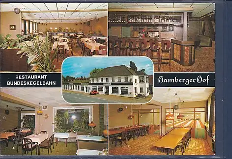 [Ansichtskarte] AK Restaurant Bundeskegelbahn Hamberger Hof 5.Ansichten Hamberger b. Lübeck 1970. 