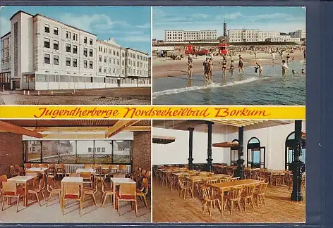 [Ansichtskarte] AK Jugendherberge Nordseeheilbad Borkum 4.Ansichten 1970. 