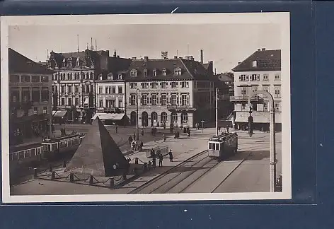 [Ansichtskarte] AK Karlsruhe Pyramide u. Marktplatz 1933. 