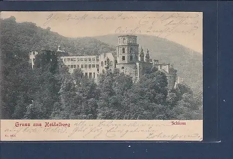 [Ansichtskarte] AK Gruss aus Heidelberg Schloss 1901. 