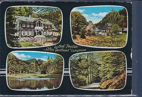 [Ansichtskarte] AK Gasthof Pension Altes Forsthaus Langenau 4.Ansichten 1964. 