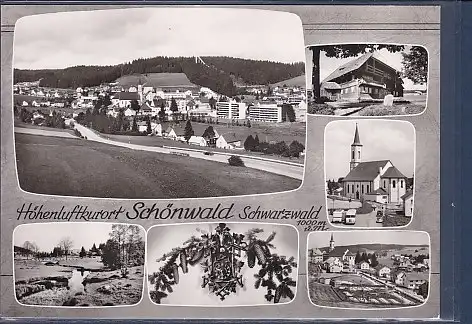 [Ansichtskarte] AK Höhenluftkurort Schönwald Schwarzwald 6.Ansichten 1960. 