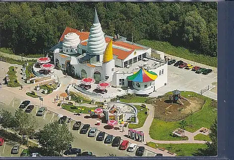 [Ansichtskarte] AK Kunst Raststätte Illertal Ost Erste und einzige in Deutschland An der A7 Memmingen - Ulm Luftbild 1990. 