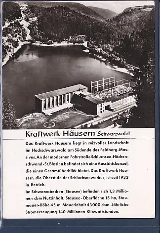 [Ansichtskarte] AK Kraftwerk Häusern ( Schwarzwald) Luftkurort Häusern 1969. 