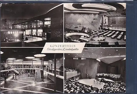 [Ansichtskarte] AK Konzerthaus Stuttgarter Liederhalle 4.Ansichten 1959. 